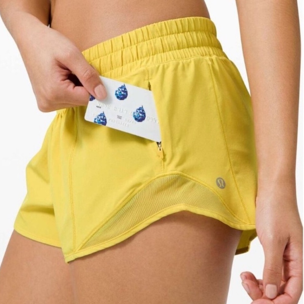lululemon athletic Yellow Hotty Hot Shorts
